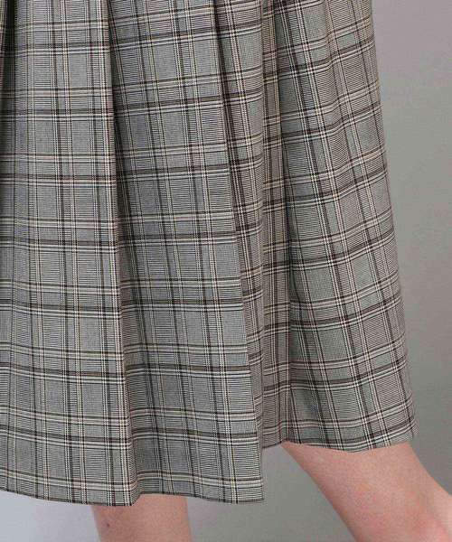 un dix cors（アンディコール）の「チェックラップスカート（スカート・レディース・ベージュ/チャコールグレー・FREE）」の5枚目の写真