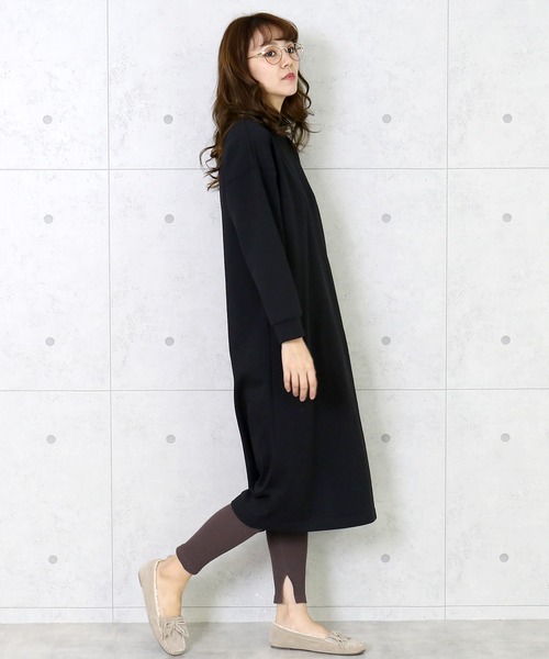 CHARM BERRY TIC（チャームベリーチック）の「スリット入りリブレギンス（レギンス/スパッツ・レディース・ブラック/グレー/カーキ/ライトグレー/アイボリー/グレイッシュベージュ/ベージュ/ブラウン/キャメル・S～Ｍ/M～Ｌ/M-L/S-M）」の19枚目の写真