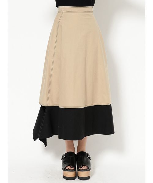 MURUA（ムルーア）の「ヘムカットフレアスカート【ベイカースカート】（スカート・レディース・ブラック/ベージュ/カーキ・FREE）」の18枚目の写真