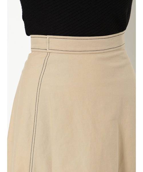 MURUA（ムルーア）の「ヘムカットフレアスカート【ベイカースカート】（スカート・レディース・ブラック/ベージュ/カーキ・FREE）」の21枚目の写真