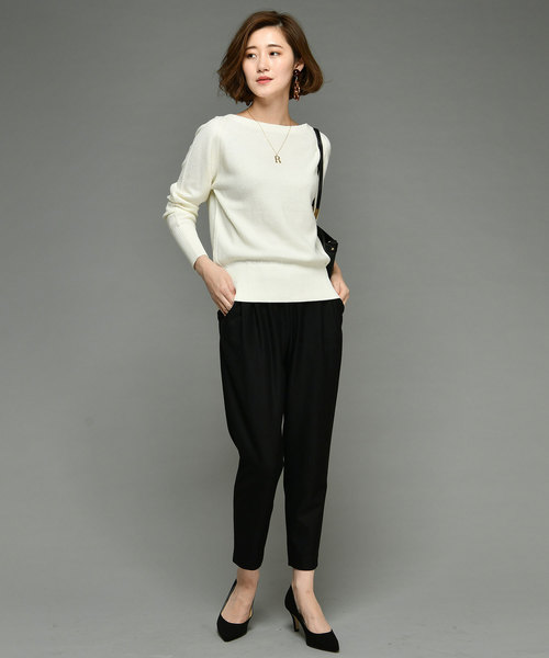 RIVE DROITE（リヴドロワ）の「両面起毛ジョッパーパンツ（その他パンツ・レディース・ブラック/オフホワイト/ブルー系その他・38/36）」の2枚目の写真