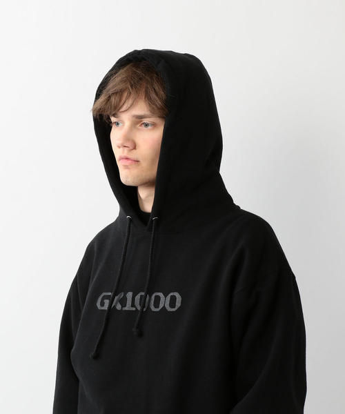 GX1000 ロゴ パーカー ブラック フーディ 美品 GX1000】 OG LOGO ON HOOD Black (GX1000/パーカー・フーディ