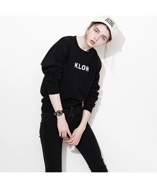 KLON(クローン)の「KLON SWEAT LOGOTYPE BLACK(スウェット・レディース・ブラック・S/M/L/XL)」の1枚目の写真