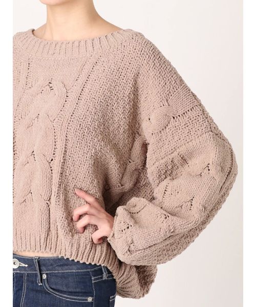 GYDA(ジェイダ)の「ボリュームスリーブニットTOPS(ニット/セーター・レディース・ベージュ/カーキ/ピンク・FREE)」の9枚目の写真