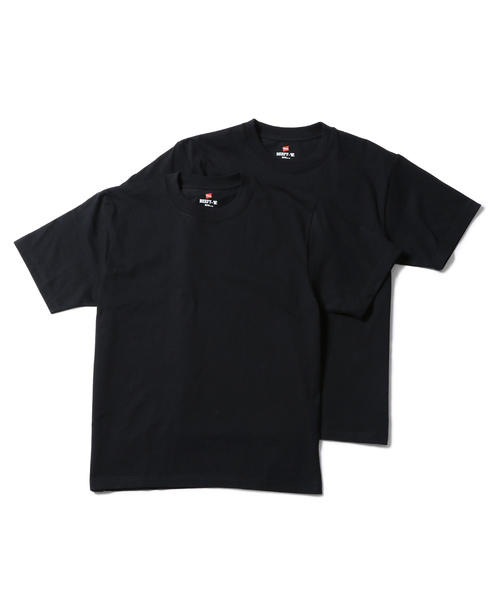 HANES（ヘインズ）の「Tシャツ ビーフィー BEEFY T-SHIRT 2P H5180-2 メンズ カットソー（Tシャツ/カットソー・メンズ・ホワイト/ブラック/グレー・SMALL/MEDIUM/LARGE/X-LARGE）」の3枚目の写真