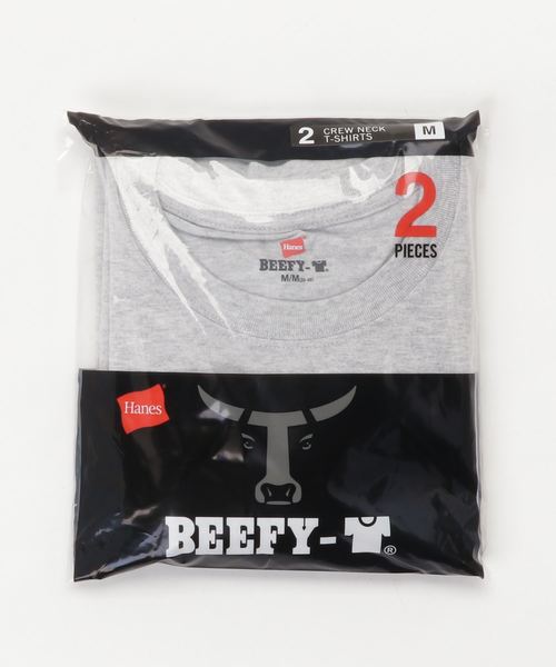 HANES（ヘインズ）の「Tシャツ ビーフィー BEEFY T-SHIRT 2P H5180-2 メンズ カットソー（Tシャツ/カットソー・メンズ・ホワイト/ブラック/グレー・SMALL/MEDIUM/LARGE/X-LARGE）」の12枚目の写真