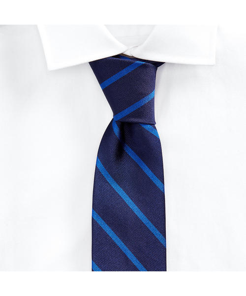 POLO RALPH LAUREN（ポロ ラルフ ローレン）の「ストライプド シルク レップ ナロー タイ（ネクタイ・メンズ・ロイヤルブルー/グリーン系3・ONE SIZE）」の3枚目の写真