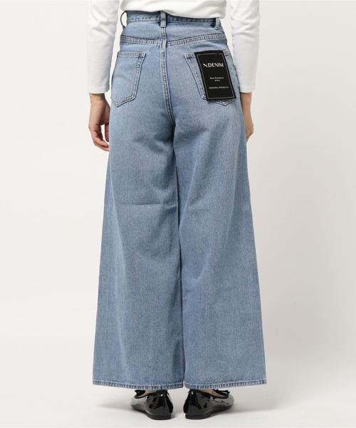 N.(N. Natural Beauty Basic)(エヌエヌナチュラルビューティーベーシック)の「パラツォデニム(デニムパンツ・レディース・ネイビー/ブルー/ホワイト・MEDIUM/SMALL)」の8枚目の写真