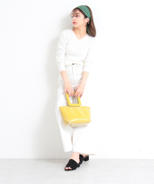 N.(N. Natural Beauty Basic)(エヌエヌナチュラルビューティーベーシック)の「パラツォデニム(デニムパンツ・レディース・ネイビー/ブルー/ホワイト・MEDIUM/SMALL)」の15枚目の写真