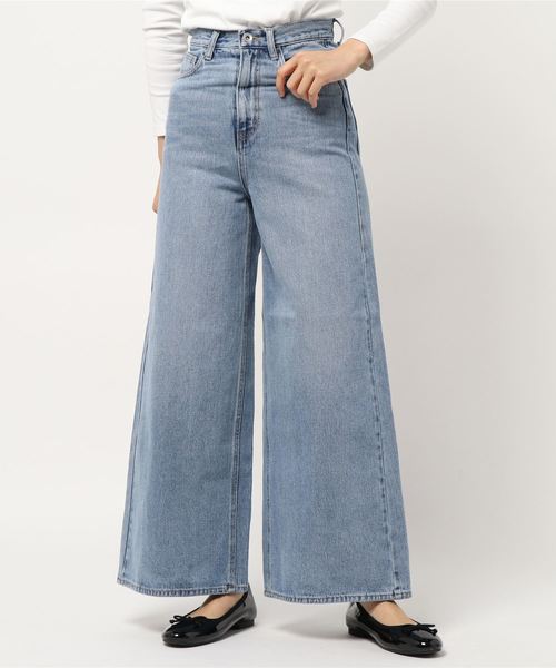 N.(N. Natural Beauty Basic)(エヌエヌナチュラルビューティーベーシック)の「パラツォデニム(デニムパンツ・レディース・ネイビー/ブルー/ホワイト・MEDIUM/SMALL)」の5枚目の写真