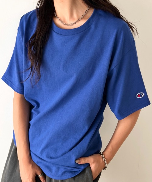 Champion(チャンピオン)の「【お気に入り数12万人突破】Champion Authentic T-SHIRTS/チャンピオン サイズ展開多数 コットン 無地 1/2スリーブ 半袖 Tシャツ(Tシャツ/カットソー・レディース・ホワイト/ネイビー/グレー/ブラック/ダークグリーン/パープル/マルーン/サンドベージュ/アッシュグレー/ライトブルー/レッド/チャコールグレー/ダークパープル/ブルー・S/M/L/XL/XXL)」の10枚目の写真