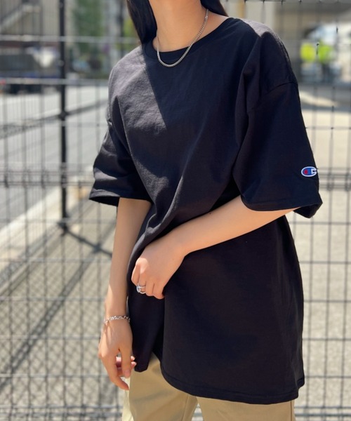 Champion(チャンピオン)の「【お気に入り数12万人突破】Champion Authentic T-SHIRTS/チャンピオン サイズ展開多数 コットン 無地 1/2スリーブ 半袖 Tシャツ(Tシャツ/カットソー・レディース・ホワイト/ネイビー/グレー/ブラック/ダークグリーン/パープル/マルーン/サンドベージュ/アッシュグレー/ライトブルー/レッド/チャコールグレー/ダークパープル/ブルー・S/M/L/XL/XXL)」の21枚目の写真