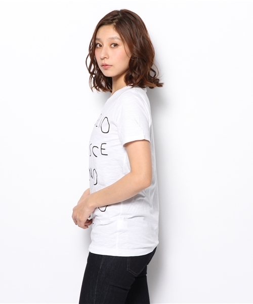 PLST（プラステ）の「Happiness is a 10＄ tee カットソー（Tシャツ/カットソー・レディース・ホワイト・SMALL）」の3枚目の写真