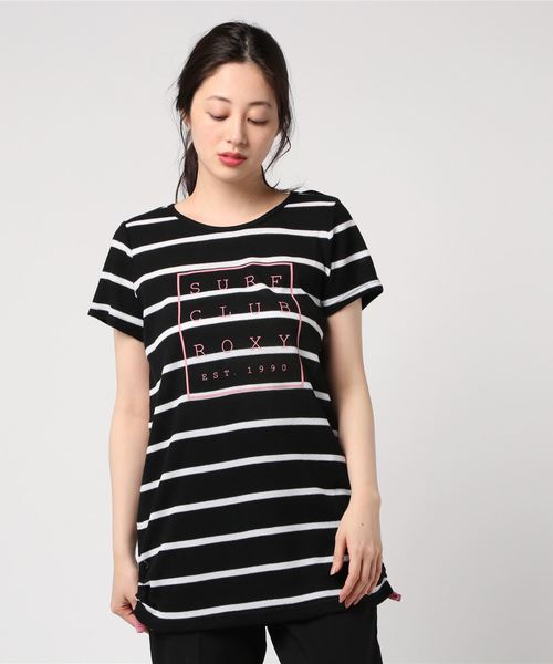 ROXY（ロキシー）の「ロキシー SURF CLUB（Tシャツ/カットソー・レディース・ホワイト/ブラック/ネイビー・S/M/L）」の2枚目の写真