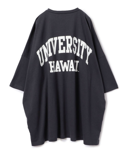 SHIPS(シップス)の「カレッジビッグTee(Tシャツ/カットソー・レディース・オフホワイト/ダークグレー/ネイビー・ONE SIZE)」の5枚目の写真