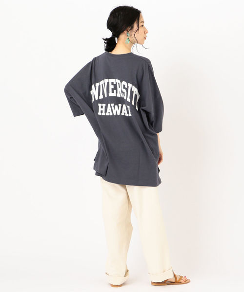 SHIPS(シップス)の「カレッジビッグTee(Tシャツ/カットソー・レディース・オフホワイト/ダークグレー/ネイビー・ONE SIZE)」の15枚目の写真