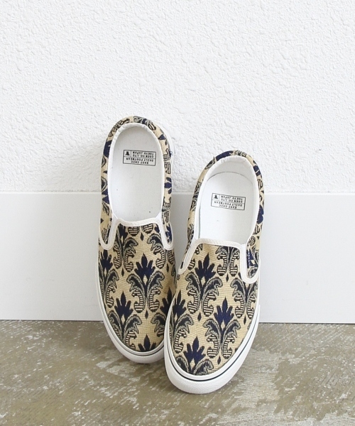 coen（コーエン）の「【Market】ジャガードスリッポン（スリッポン・レディース・ネイビー/ワイン・LARGE/SMALL/MEDIUM）」の2枚目の写真