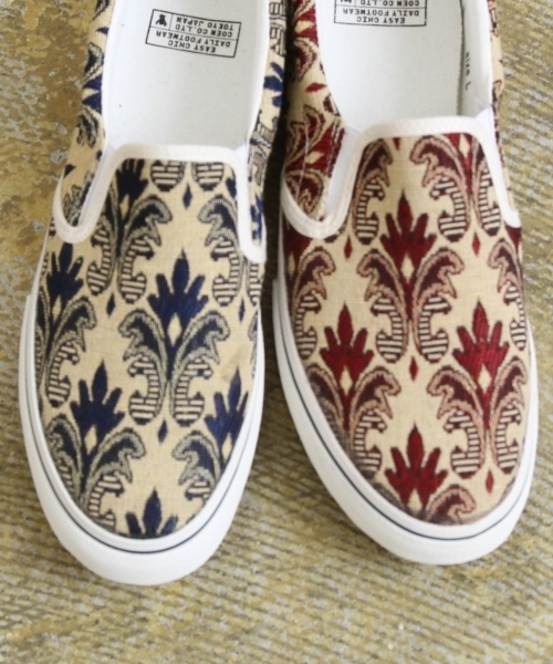 coen（コーエン）の「【Market】ジャガードスリッポン（スリッポン・レディース・ネイビー/ワイン・LARGE/SMALL/MEDIUM）」の4枚目の写真