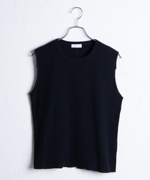 WEGO VINTAGE/テレコバックスリットノースリーブTシャツ