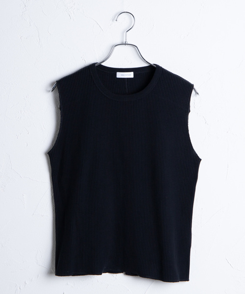WEGO(ウィゴー)の「WEGO VINTAGE/テレコバックスリットノースリーブTシャツ(Tシャツ/カットソー・レディース・グリーン系その他/ライトベージュ/ブラック・FREE)」の2枚目の写真