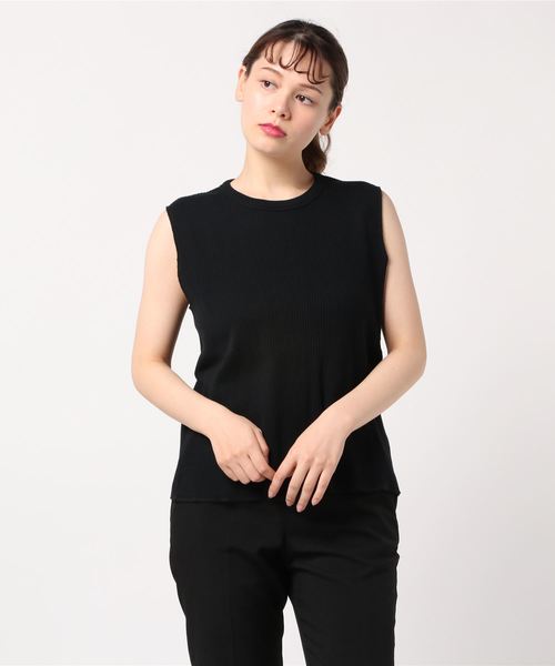 WEGO(ウィゴー)の「WEGO VINTAGE/テレコバックスリットノースリーブTシャツ(Tシャツ/カットソー・レディース・グリーン系その他/ライトベージュ/ブラック・FREE)」の8枚目の写真