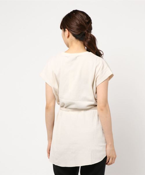 Heather（ヘザー）の「ワッフルノースリーブチュニック 849121（Tシャツ/カットソー・レディース・ブラック/ベージュ/アイボリー・FREE）」の5枚目の写真