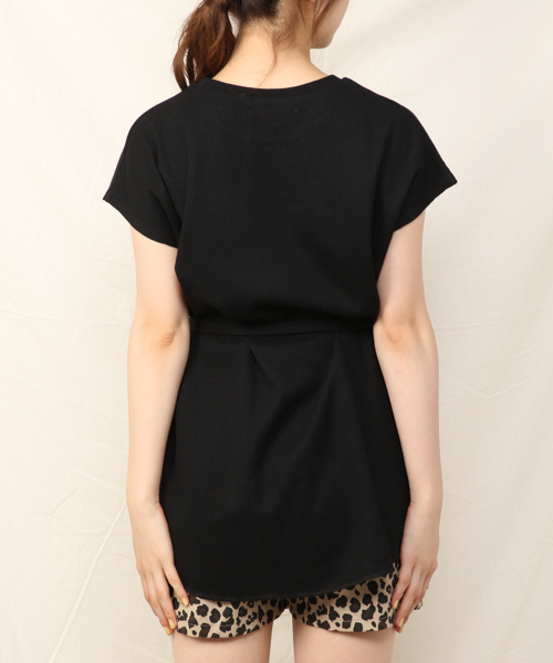 Heather（ヘザー）の「ワッフルノースリーブチュニック 849121（Tシャツ/カットソー・レディース・ブラック/ベージュ/アイボリー・FREE）」の15枚目の写真