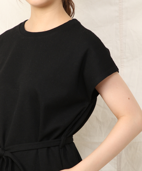 Heather（ヘザー）の「ワッフルノースリーブチュニック 849121（Tシャツ/カットソー・レディース・ブラック/ベージュ/アイボリー・FREE）」の17枚目の写真