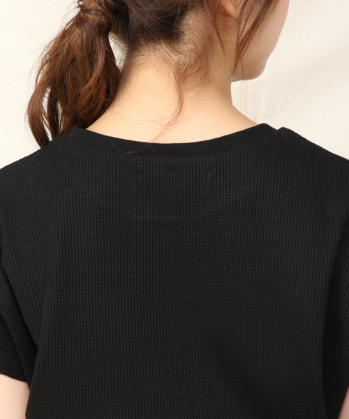 Heather（ヘザー）の「ワッフルノースリーブチュニック 849121（Tシャツ/カットソー・レディース・ブラック/ベージュ/アイボリー・FREE）」の11枚目の写真