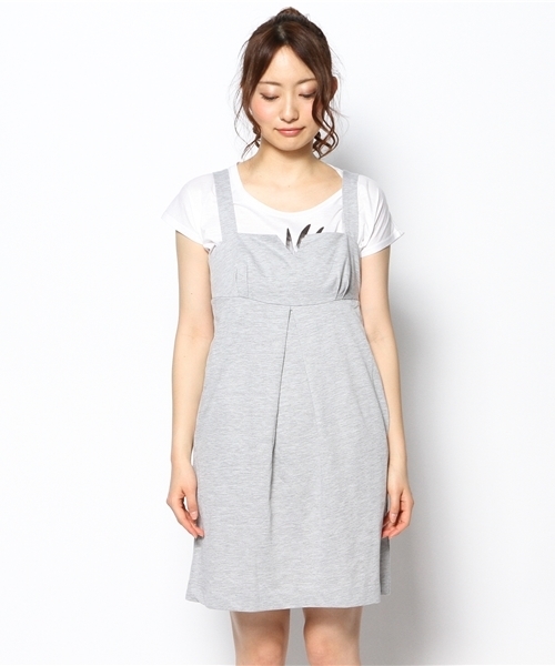 mystic(ミスティック)の「ミニ裏毛キャミワンピース(ワンピース・レディース・ブラック/ライトグレー/ブルー・フリ-)」の4枚目の写真