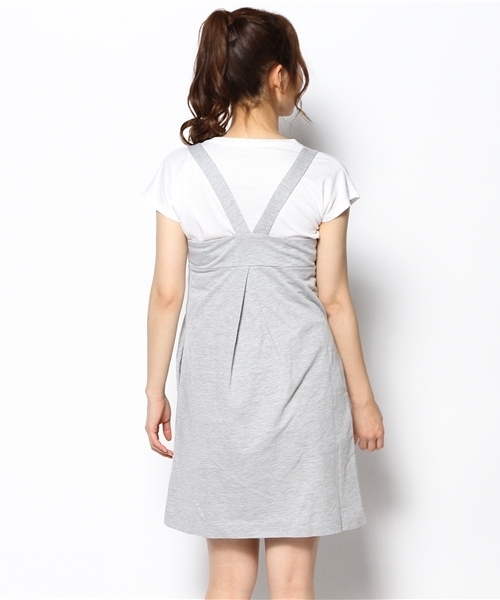 mystic(ミスティック)の「ミニ裏毛キャミワンピース(ワンピース・レディース・ブラック/ライトグレー/ブルー・フリ-)」の6枚目の写真