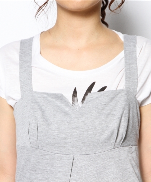 mystic(ミスティック)の「ミニ裏毛キャミワンピース(ワンピース・レディース・ブラック/ライトグレー/ブルー・フリ-)」の9枚目の写真