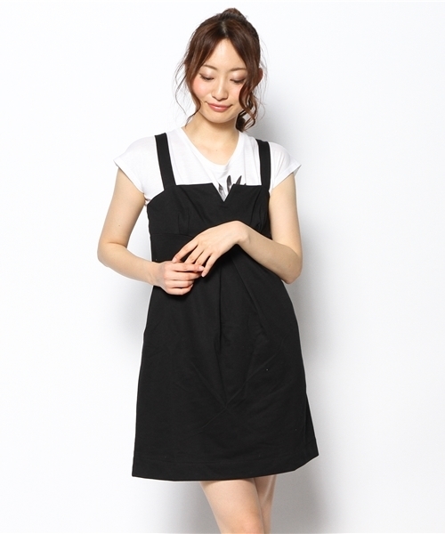 mystic(ミスティック)の「ミニ裏毛キャミワンピース(ワンピース・レディース・ブラック/ライトグレー/ブルー・フリ-)」の8枚目の写真