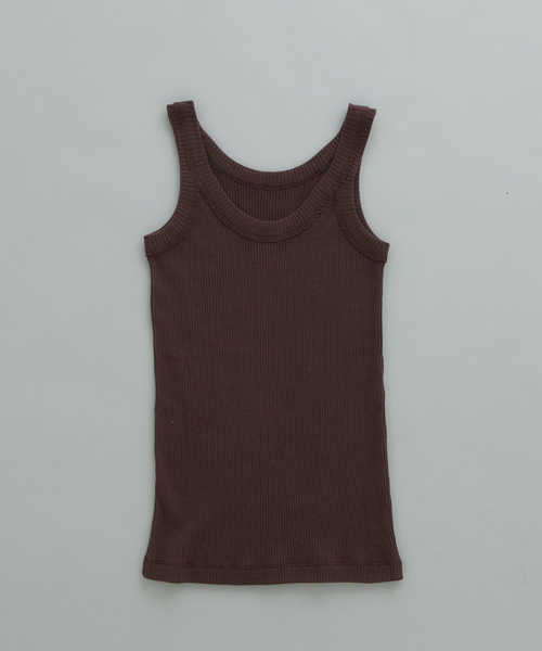 CIAOPANIC(チャオパニック)の「コンパクトタンクトップ(タンクトップ)」|ブラウン