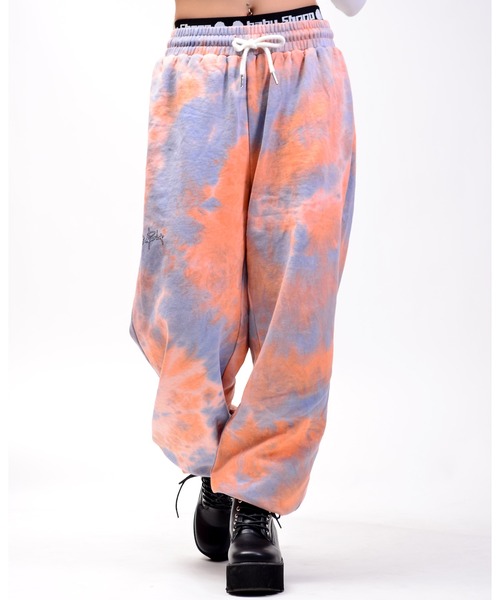babyShoop(ベイビーシュープ)の「タイダイ柄ロングパンツ(パンツ)」|オレンジ