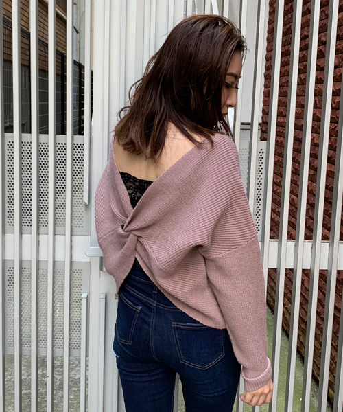 ENVYM（アンビー）の「２ＷＡＹ ＴＷＩＳＴ ＫＮＩＴ（ニット/セーター・レディース・ブラック/ベージュ/グレー・FREE）」の8枚目の写真