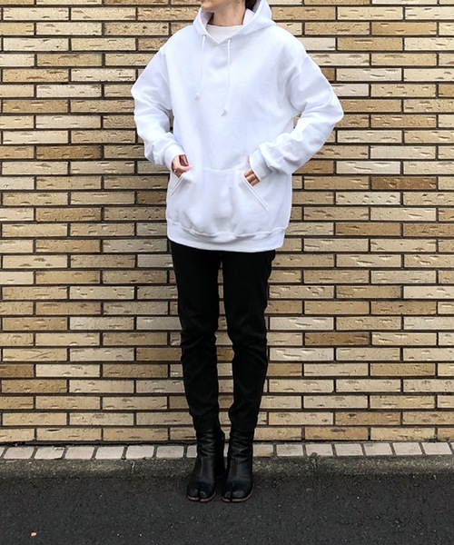 COMMON WARE（コモンウェアー）の「COMMONWARE:JERZEES SWEAT PARKA（パーカー・メンズ・ホワイト/ブラック/グレー/ネイビー・S/M/L/XL）」の10枚目の写真