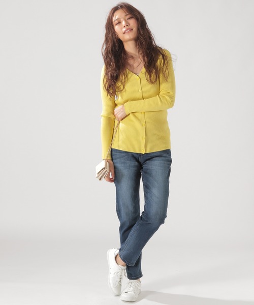 BAYFLOW(ベイフロー)の「ストレッチストレートデニム 20SS(デニムパンツ・レディース・ホワイト/ネイビー/ブルー・SMALL/MEDIUM/LARGE)」の4枚目の写真