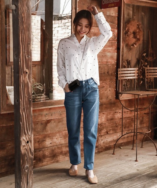 BAYFLOW(ベイフロー)の「ストレッチストレートデニム 20SS(デニムパンツ・レディース・ホワイト/ネイビー/ブルー・SMALL/MEDIUM/LARGE)」の21枚目の写真