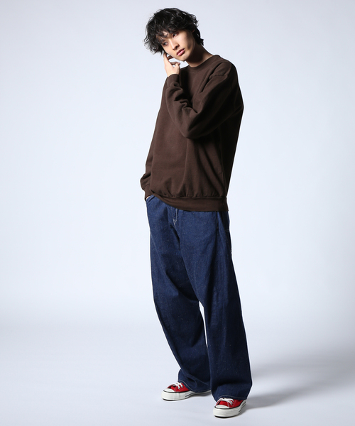JOURNAL STANDARD（ジャーナルスタンダード）の「【LA APPAREL / ロサンゼルスアパレル】 14oz. Heavy Fleece Pullover C（Tシャツ/カットソー・メンズ・ブラウン/Red・SMALL/MEDIUM/LARGE/X-LARGE）」の3枚目の写真