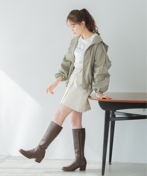 Heather（ヘザー）の「ペプラムシャツフーディパーカー　875800（マウンテンパーカー・レディース・ベージュ/カーキ/アイボリー・FREE）」の16枚目の写真