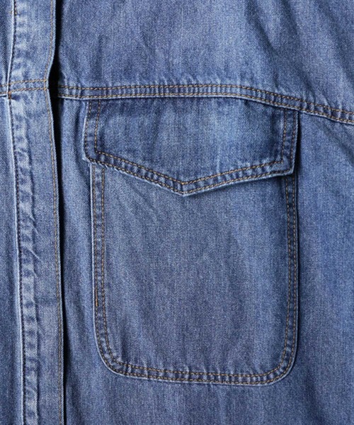 antiqua(アンティカ)の「デニムシャツワンピース(シャツワンピース・レディース・ノンウォッシュ/ブルー系その他・FREE)」の14枚目の写真