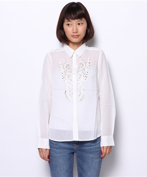 TODAYFUL（トゥデイフル）の「ビーズシャツ（シャツ/ブラウス・レディース・オフホワイト・FREE）」の2枚目の写真