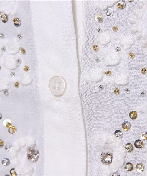TODAYFUL（トゥデイフル）の「ビーズシャツ（シャツ/ブラウス・レディース・オフホワイト・FREE）」の8枚目の写真