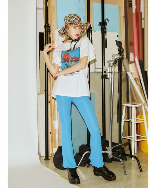 jouetie（ジュエティ）の「フォトBIG T（Tシャツ/カットソー・レディース・ブラック/オフホワイト/グリーン・MEDIUM）」の6枚目の写真