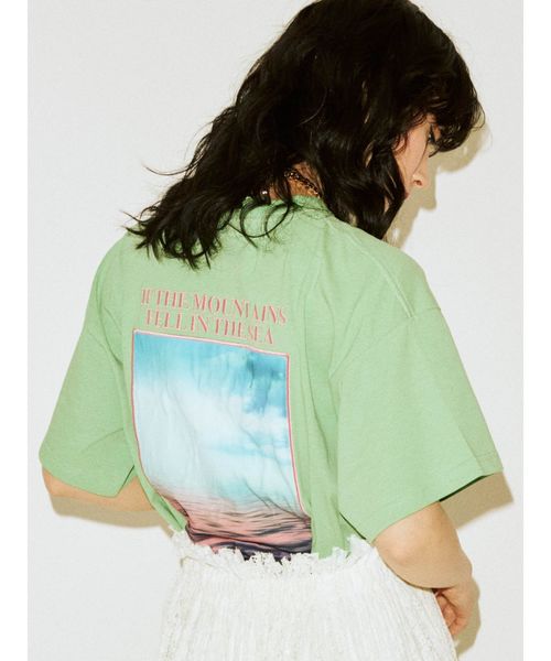 jouetie（ジュエティ）の「フォトBIG T（Tシャツ/カットソー・レディース・ブラック/オフホワイト/グリーン・MEDIUM）」の14枚目の写真