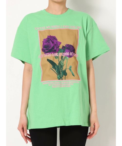 jouetie（ジュエティ）の「フォトBIG T（Tシャツ/カットソー・レディース・ブラック/オフホワイト/グリーン・MEDIUM）」の16枚目の写真