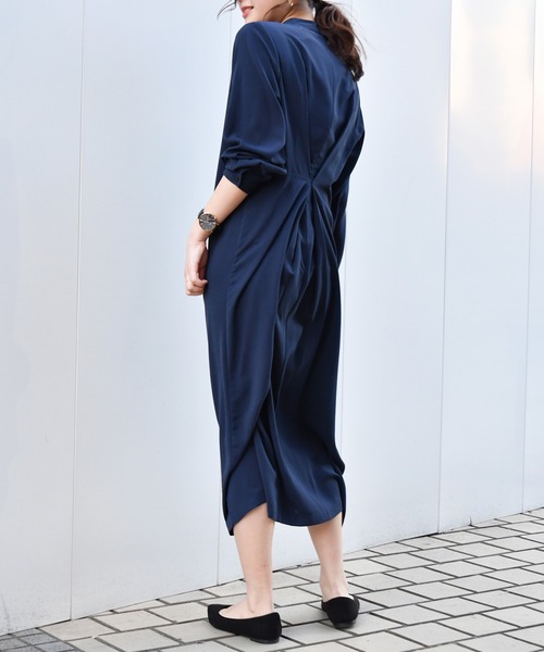 Ambre Neige(アンブルネージュ)の「バックディティールワンピース/ロングワンピース/フォーマル/【WEB/EC限定商品】(ワンピース・レディース・ネイビー・FREE)」の10枚目の写真