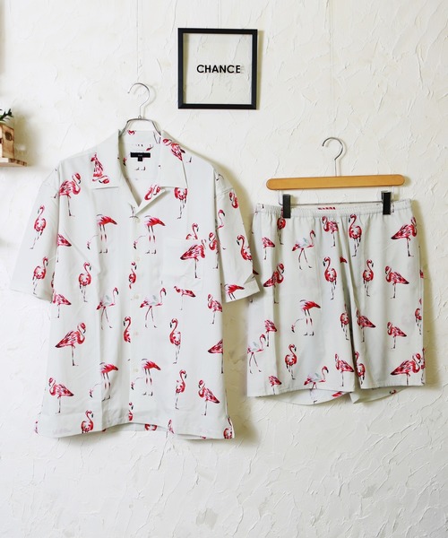 WESTSEA（ウエストシー）の「WEB限定　別注 デザイン柄半袖開襟シャツ＆ショーツセットアップ（セットアップ・メンズ・ブルー系その他/その他15/グレー系その他2/その他2/その他10/ブラック×ブルー/ベージュ系その他/その他11/ブルー系その他2/ブラック×ピンク/ホワイト系その他7/ブラック系その他7/その他/その他1/ブラック系その他5/ホワイト×レッド/ブラック×レッド/グレー系その他/ホワイト×ブラック/ブラック×ホワイト/ホワイト系その他5/ホワイト系その他4/ブラック系その他4/ブラウン系その他/その他12/その他13/その他14/ブラック系その他/ホワイト系その他2/ネイビー/ブラック系その他2/ホワイト系その他3/ブラック系その他3/オフホワイト/グレー/ブラウン/ブラック/ホワイト系その他/その他7/その他8/その他9/ブラウン系その他2/ホワイト/レッド/その他4/その他5/ホワイト系その他6/アイボリー/その他3/その他6/レッド系その他/ブルー系その他3/ベージュ・M/L/XL）」の5枚目の写真