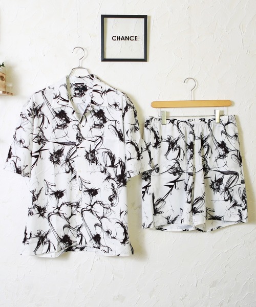 WESTSEA（ウエストシー）の「WEB限定　別注 デザイン柄半袖開襟シャツ＆ショーツセットアップ（セットアップ・メンズ・ブルー系その他/その他15/グレー系その他2/その他2/その他10/ブラック×ブルー/ベージュ系その他/その他11/ブルー系その他2/ブラック×ピンク/ホワイト系その他7/ブラック系その他7/その他/その他1/ブラック系その他5/ホワイト×レッド/ブラック×レッド/グレー系その他/ホワイト×ブラック/ブラック×ホワイト/ホワイト系その他5/ホワイト系その他4/ブラック系その他4/ブラウン系その他/その他12/その他13/その他14/ブラック系その他/ホワイト系その他2/ネイビー/ブラック系その他2/ホワイト系その他3/ブラック系その他3/オフホワイト/グレー/ブラウン/ブラック/ホワイト系その他/その他7/その他8/その他9/ブラウン系その他2/ホワイト/レッド/その他4/その他5/ホワイト系その他6/アイボリー/その他3/その他6/レッド系その他/ブルー系その他3/ベージュ・M/L/XL）」の11枚目の写真